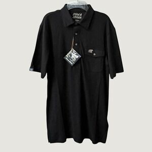 Field & Stream Mens Polo Shirt Small Black Performance Golf Fishing Outdoors NWT